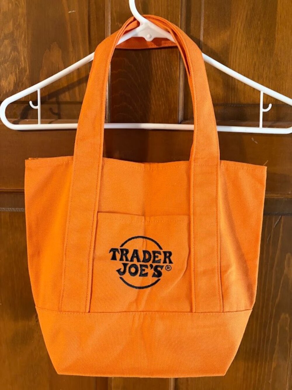 Trader Joes Orange Halloween Tote Bag